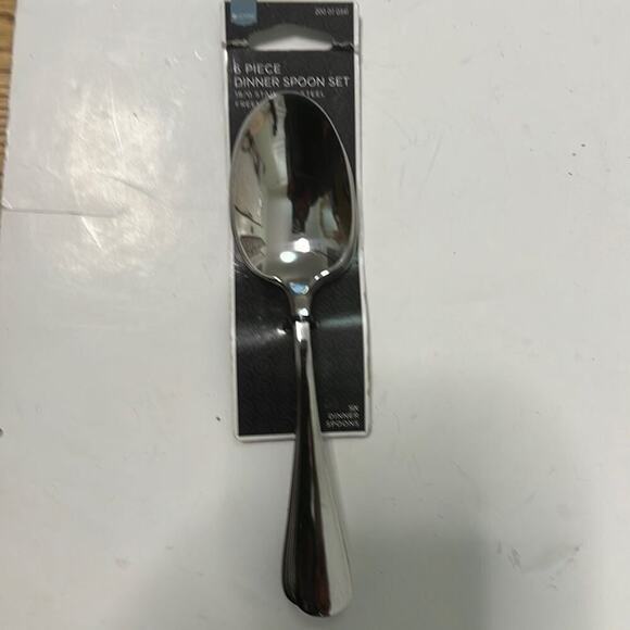 NWT HOME 6 PIECE DINNER SPOON SET STAINLESS STEEL‎ FREEMONT - Picture 1 of 3
